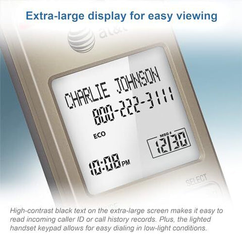 AT&T EL52513 5-Handset Cordless Phone with Answering System 5 Handsets, White
