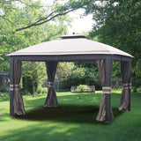 Garden Winds Replacement Canopy for The Allen Roth Wicker Gazebo - Standard 3...