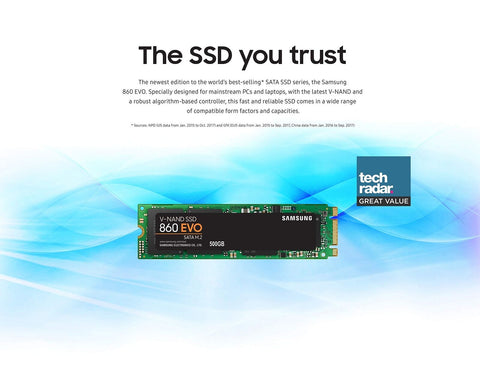 Samsung SSD 860 EVO 1TB M.2 SATA Internal SSD (MZ-N6E1T0BW)