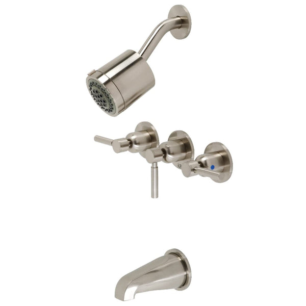 Kingston Brass KBX8138DL Concord Tub and Shower Faucet, Brushed Nickel