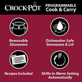 Crock-Pot 6 Quart Cook & Carry Programmable Slow 6-Quart, Stainless Steel