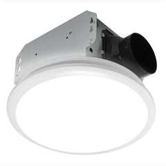 Homewerks 7141-80 Bathroom Fan Integrated LED Light Ceiling Mount Exhaust Ven...