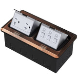 Dual Pop-Up Floor Box Electrical Kit (TR-20A, Bronze) TR-Data Port