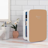 Cooluli 10L Mini Fridge for Bedroom - Car, Office Desk & 10 Liter, Gold