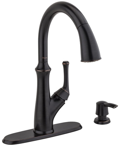 Pfister Tamera Kitchen Faucet with Pull Down Sprayer and Soap Dispenser, Sing...