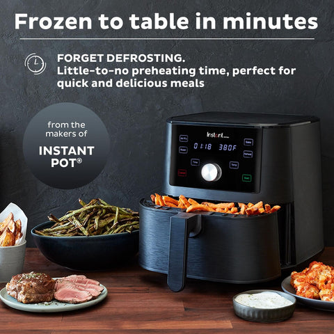 Instant Vortex 6QT XL Air Fryer, 4-in-1 Functions that Crisps, Roasts, Reheat...