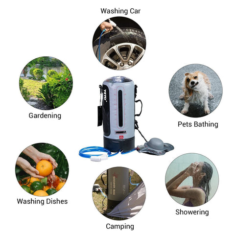 YETO 12L/3.17 Gallons Portable Camping Shower Portable Shower for Camping Cam...