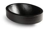 Monarch Abode 19104 Matte Black Hand Hammered Oval 17 inches,