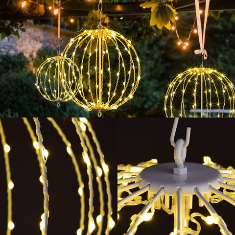 Christmas Ball Light Sphere, 20IN 200LED Hanging Tree Light and Pathway Light...