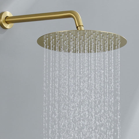 Brushed Gold Shower System, Bathroom Gold Shower Set Has 10 Inch Rain Shower ...