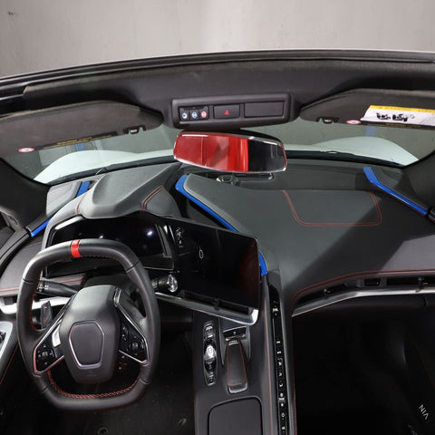 TOYCIDFG Car Dashboard Side Frame Cover Trim Strips for C8 Corvette Stingray ...