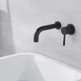 SUMERAIN Matte Black Tub Faucet Set Wall Mount Bathtub Faucet Single Handle, ...