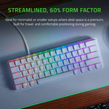 Razer Huntsman Mini 60% Gaming Keyboard: Fast Keyboard Switches Mercury White