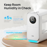 Dreo Humidifiers for Bedroom Home, Top-filled Smart Quiet Cool Mist 5L, White