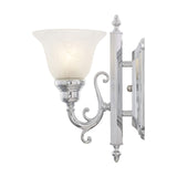 Livex Lighting 1281-05 Bath Vanity with White Alabaster Glass Shades, Chrome