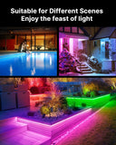 Fussion Outdoor LED Strip Lights Waterproof 300FT (2 Rolls of 150ft) with Rem...