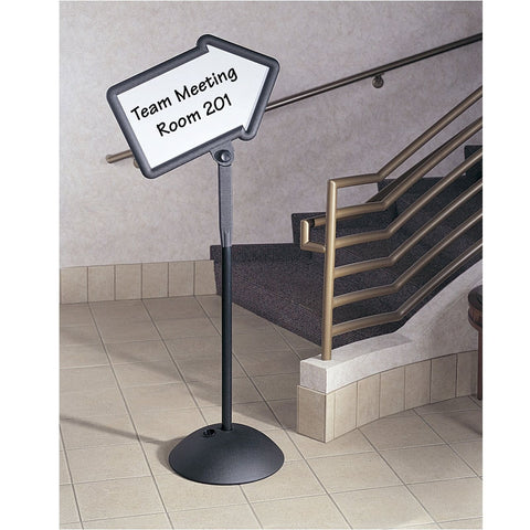 Safco Products 4173BL Write Way Directional Arrow Sign, Black, Magnetic Dual-...