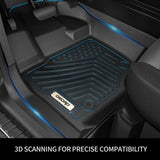 OEDRO Floor Mats Fit for 2016-2023 Tacoma Double Cab, TPE All Weather Custom ...