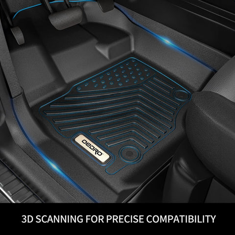 OEDRO Floor Mats Fit for 2016-2023 Tacoma Double Cab, TPE All Weather Custom ...