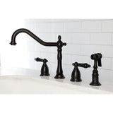 Kingston Brass KS1795PKLBS Duchess Widespread Kitchen Faucet, Oil Rubbed Bronze