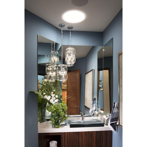 Cayce Collection 3-Light Clear Glass Global Pendant Light Polished Chrome
