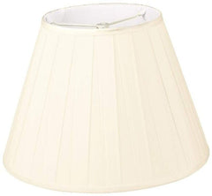 Royal Designs Wide Pleat Empire Designer Lamp Shade, Eggshell, 9 x 16 x 10.5