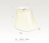 Royal Designs Oval Inverted Corner Lamp Shade, Eggshell, (11 x 9)" x (19 x 16...