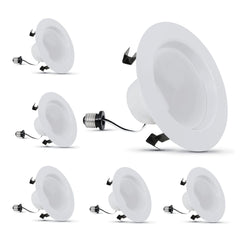 Feit Electric LED 4 Inch Recessed Lights Retrofit with E26 Adaptor, High Outp...