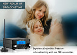 1000FT Long Range FM Transmitter Stereo Mini Radio Station for Church Drive-i...