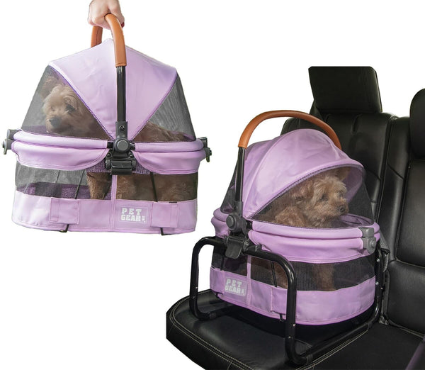 Pet Gear No-Zip View 360 Ultra Lite Pet Safety Carrier & Car Seat for Small D...