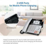 AT&T TL86103 2-Line Corded/Cordless for Small Business with Silver/black