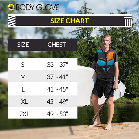 Body Glove- Phantom Men's Evoprene PFD-Adult Life Jacket - Coast Guard Approv...