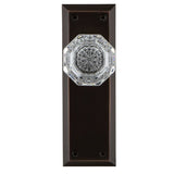 Nostalgic Warehouse New York & Waldorf Crystal Door Knob with Plate