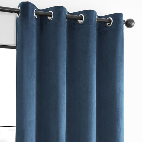 HPD Half Price Drapes Basic Deluxe Velvet Room Darkening Curtains 2 Panels Se...