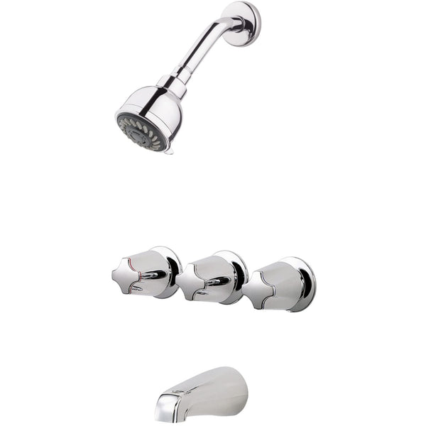 Pfister Tub & Shower Trim Kit, Valve and Cartridge Included, 3-Handle, Metal ...