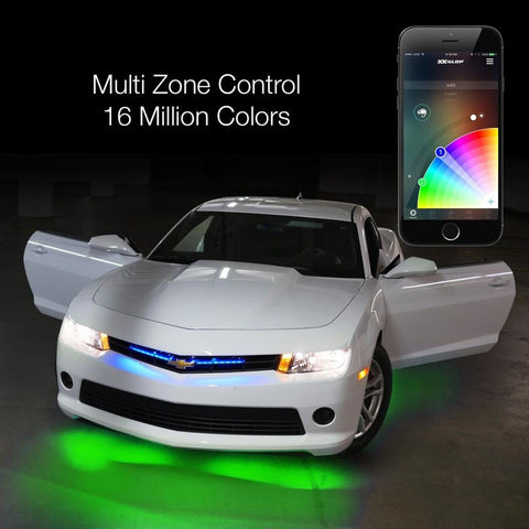 XKGLOW chrome App Control Car Standard LED Accent Light Kit - Under Glow