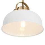 Arte - Industrial Metal 2-Tone Ceiling Light, White and Gold