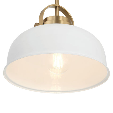 Arte - Industrial Metal 2-Tone Ceiling Light, White and Gold