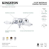 Kingston Brass CC46T1 Vintage Clawfoot Tub Faucet, 3-3/8-Inch Center, Polishe...