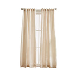 Peri Home 100% Linen Back Tab Lined Curtain, 84" Panel Pair, Beige