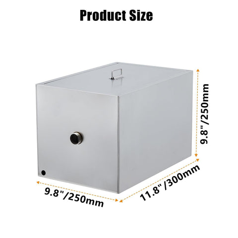 Gaomon Commercial Grease Trap, 8 lbs Stainless Steel Interceptor with Side In...