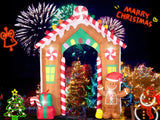 Hioasis 10 FT Christmas Inflatable Decorations - Archway with Gingerbread Man...