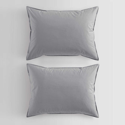Calvin Klein - King Duvet Cover Set, Modern Cotton Washed Percale Bedding wit...