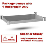 Galvanized Under Shelf for Work Tables - DuraSteel Extra Adjustable Lower She...