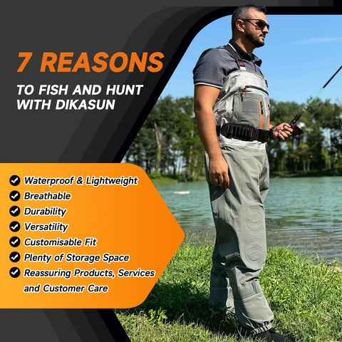 Fishing Waders for Men Women, Waterproof Stocking Foot Chest Waders for Fly F...