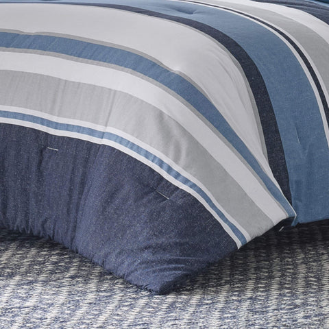 Nautica - Twin Comforter Set, Cotton Reversible Bedding with Matching Sham & ...