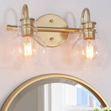 KSANA Bathroom Light Fixtures, 2-Light Bathroom Vanity Light with Globe Clear...