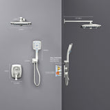 ELLO&ALLO Shower Faucet Set Mixing Valve and Trim Kit Brushed Nickel, Rainfal...