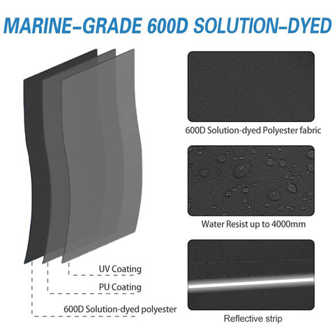 Upgraded Fade and Crack Resistant Trailerable Jet Ski Cover, Heavy-Duty Water...