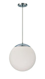 Craftmade Gaze 14" White Frosted Glass 1 Light Pendant with Cord, Chrome, 568...